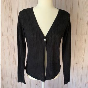 BANANA REPUBLIC Black, one button cardigan size M